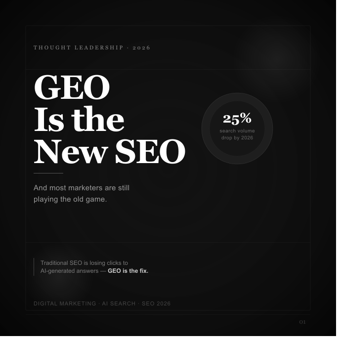 GEO Is the New SEO — And Most Marketers Are Still Playing the Old Game