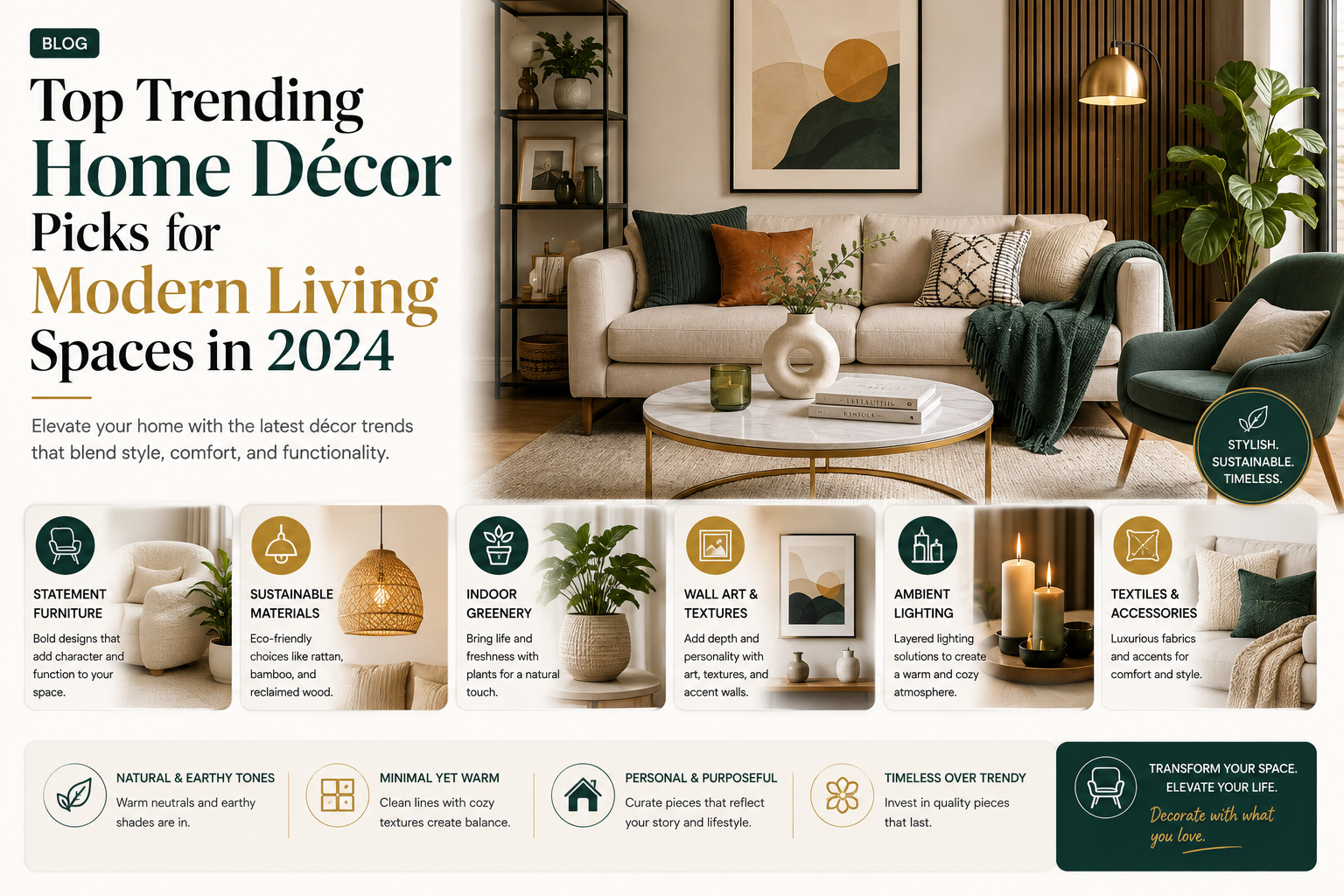Top Trending Home Décor Picks for Modern Living Spaces in 2024