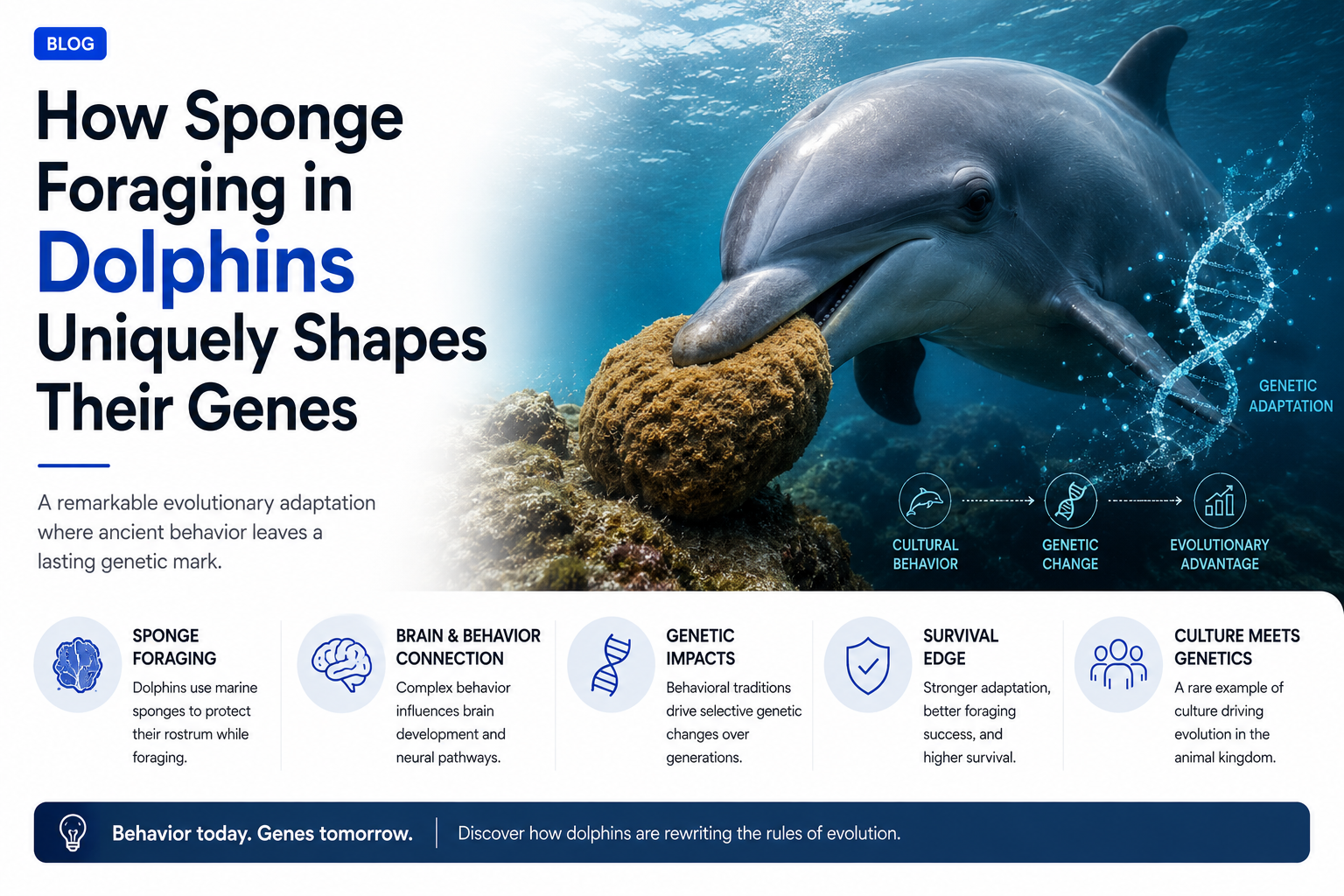 How Sponge Foraging in Dolphins Uniquely Shapes Their Genes