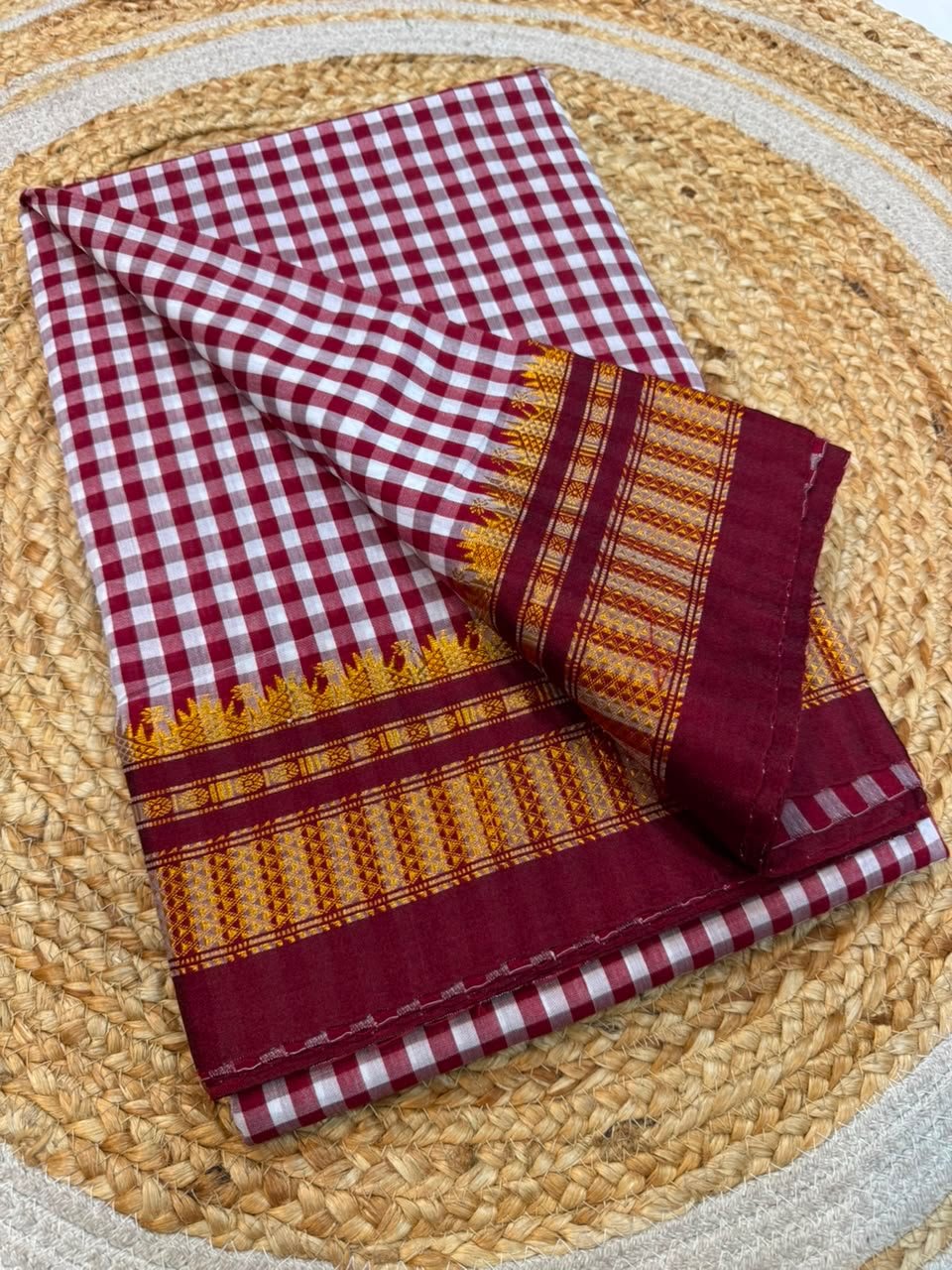 20-20 Checks Ilkal Saree